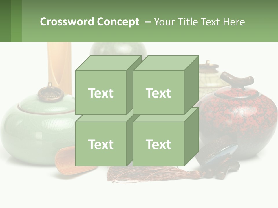 A Group Of Vases Sitting Next To Each Other PowerPoint Template