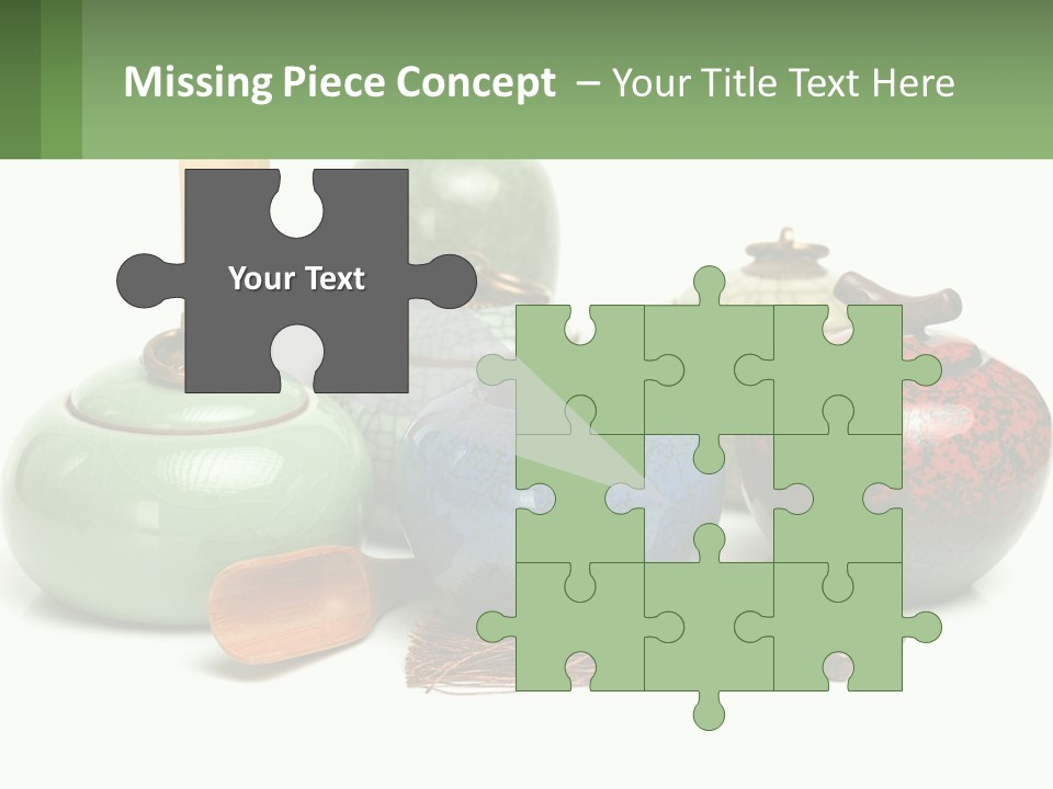 A Group Of Vases Sitting Next To Each Other PowerPoint Template