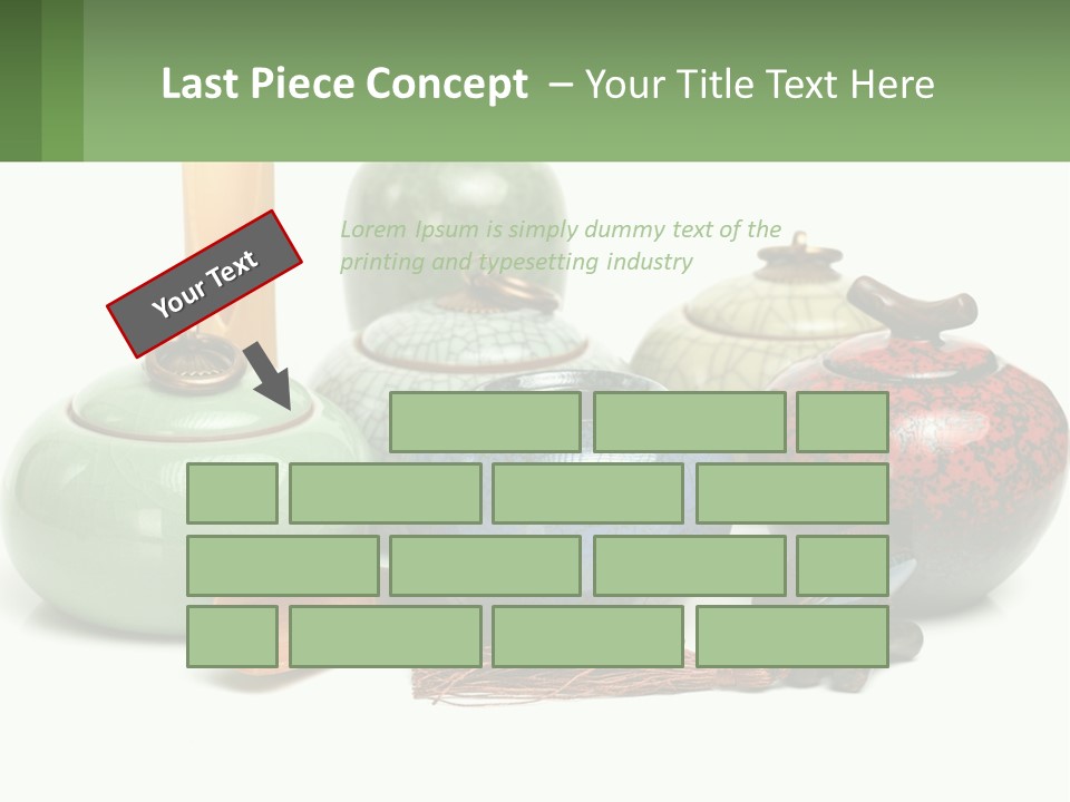 A Group Of Vases Sitting Next To Each Other PowerPoint Template