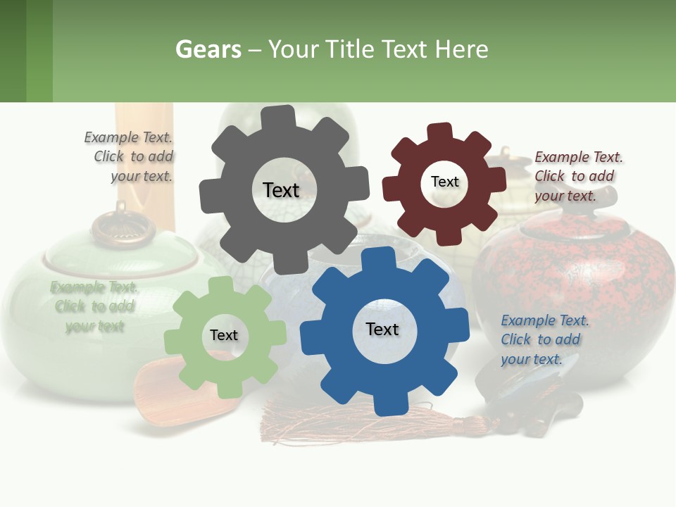 A Group Of Vases Sitting Next To Each Other PowerPoint Template