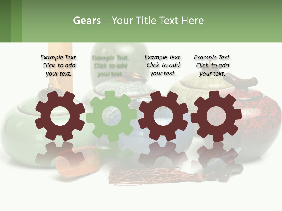 A Group Of Vases Sitting Next To Each Other PowerPoint Template