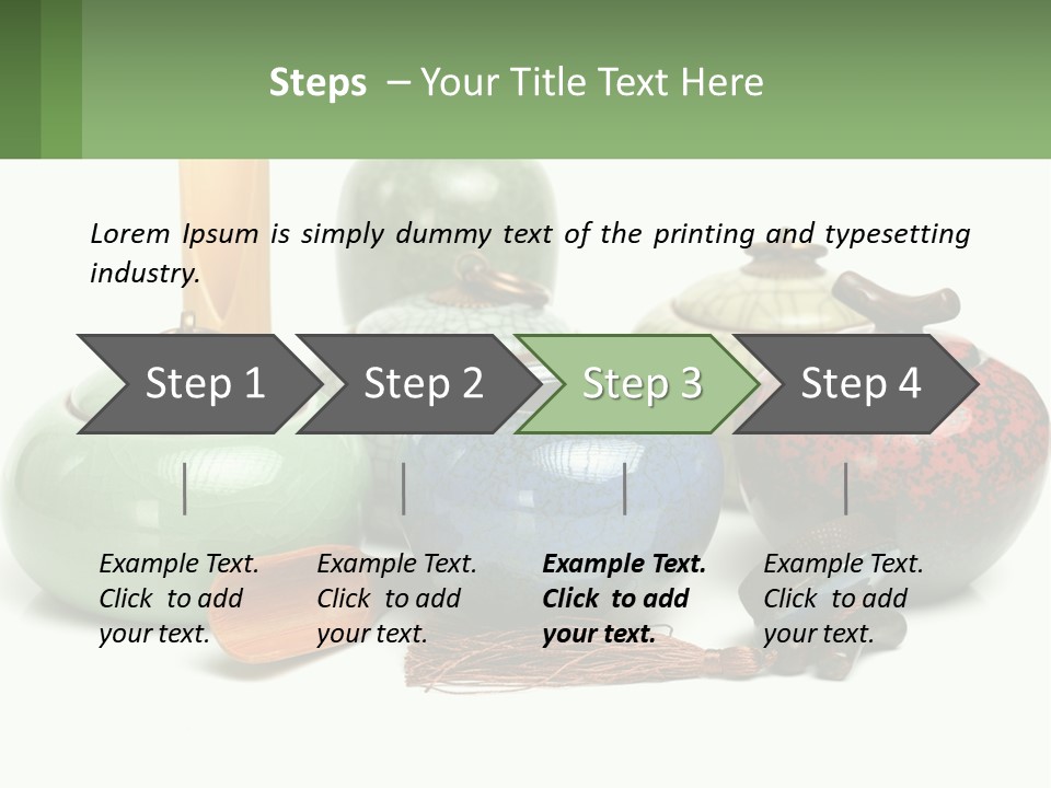 A Group Of Vases Sitting Next To Each Other PowerPoint Template
