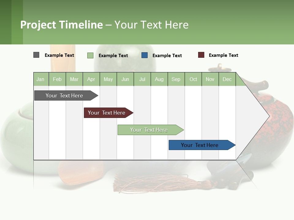 A Group Of Vases Sitting Next To Each Other PowerPoint Template