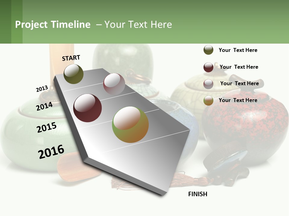 A Group Of Vases Sitting Next To Each Other PowerPoint Template