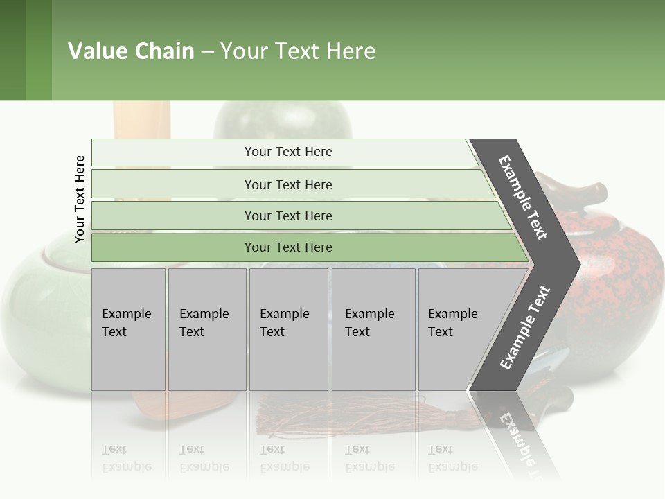 A Group Of Vases Sitting Next To Each Other PowerPoint Template