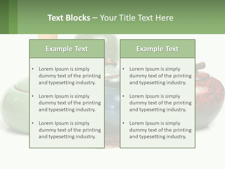 A Group Of Vases Sitting Next To Each Other PowerPoint Template