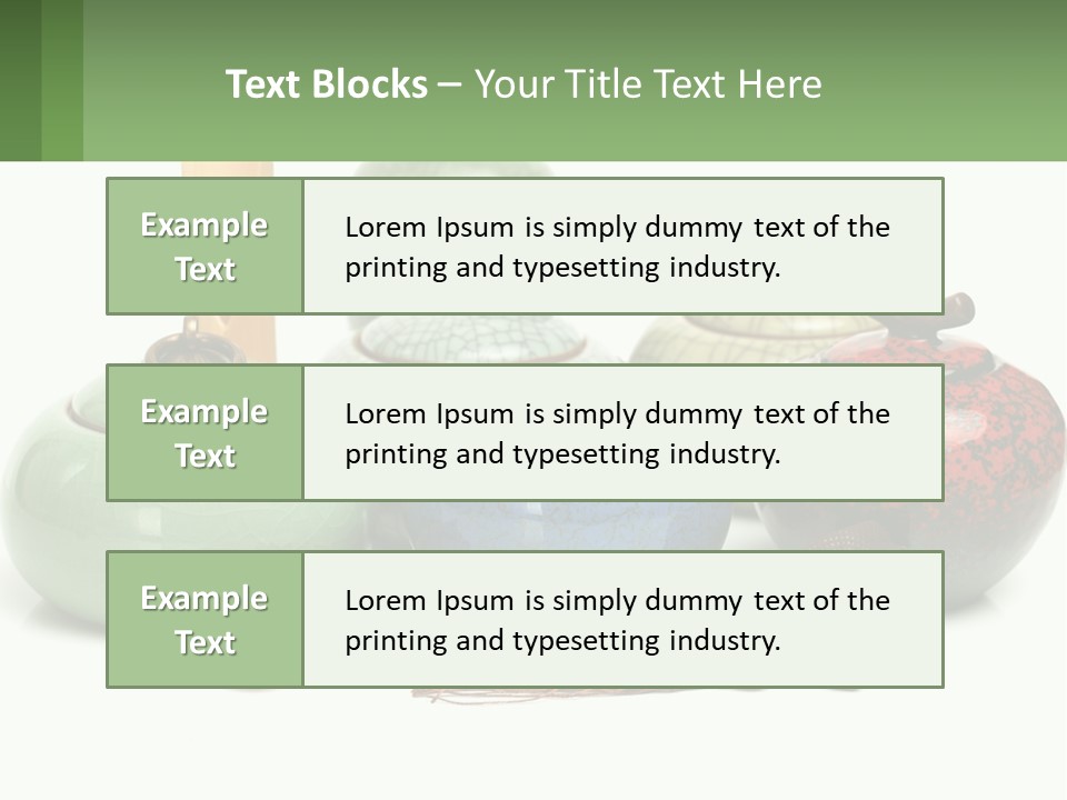 A Group Of Vases Sitting Next To Each Other PowerPoint Template
