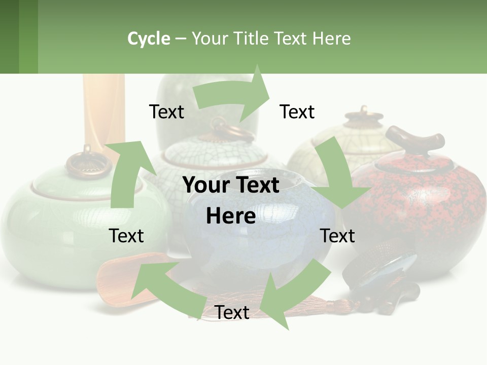 A Group Of Vases Sitting Next To Each Other PowerPoint Template