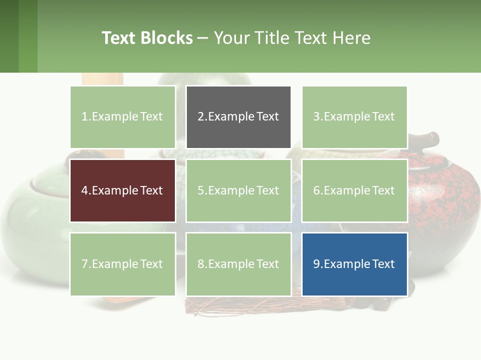 A Group Of Vases Sitting Next To Each Other PowerPoint Template