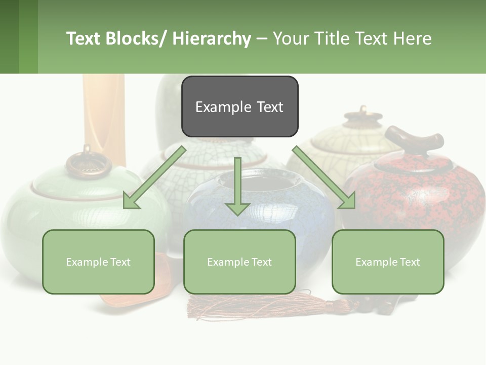 A Group Of Vases Sitting Next To Each Other PowerPoint Template