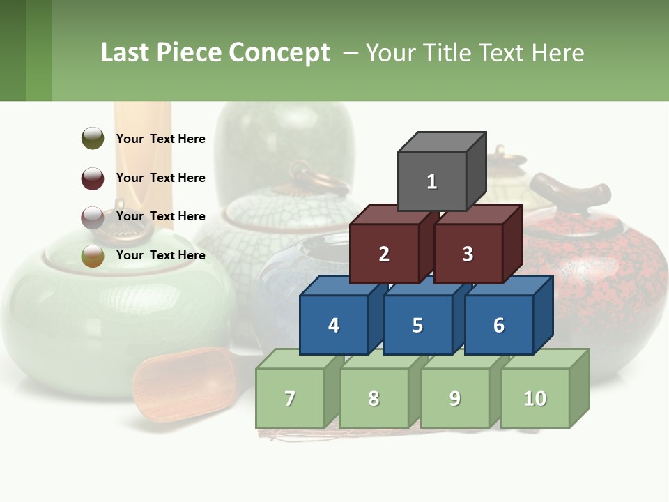 A Group Of Vases Sitting Next To Each Other PowerPoint Template