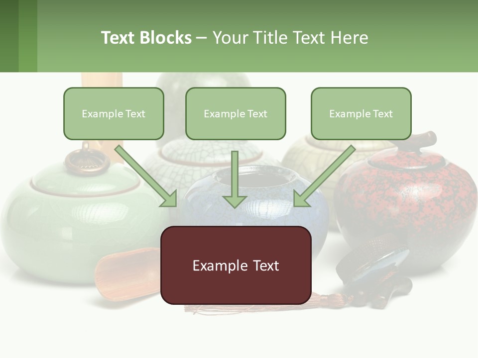 A Group Of Vases Sitting Next To Each Other PowerPoint Template