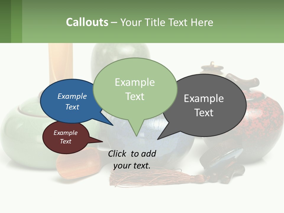 A Group Of Vases Sitting Next To Each Other PowerPoint Template