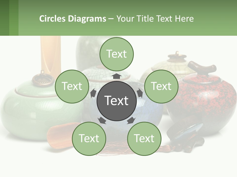 A Group Of Vases Sitting Next To Each Other PowerPoint Template