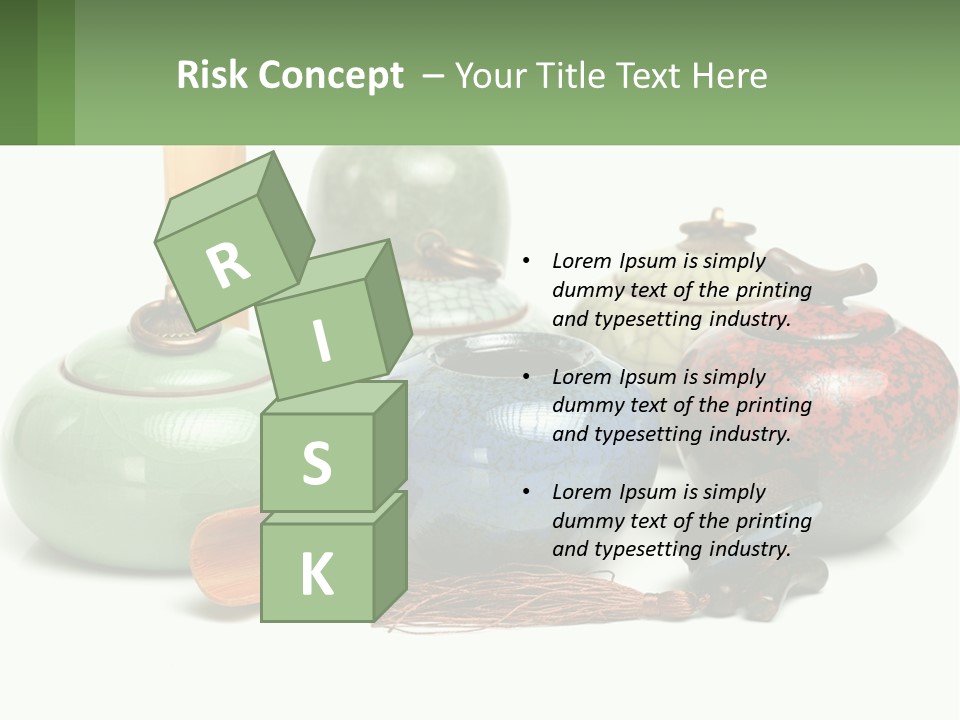 A Group Of Vases Sitting Next To Each Other PowerPoint Template