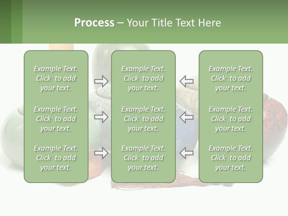 A Group Of Vases Sitting Next To Each Other PowerPoint Template