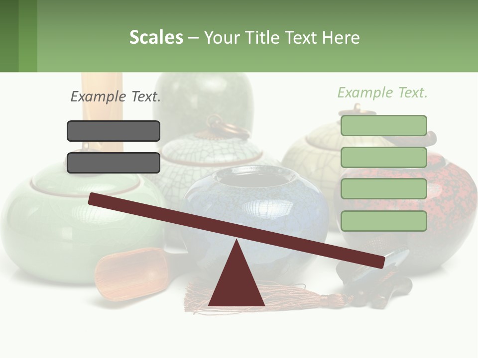 A Group Of Vases Sitting Next To Each Other PowerPoint Template