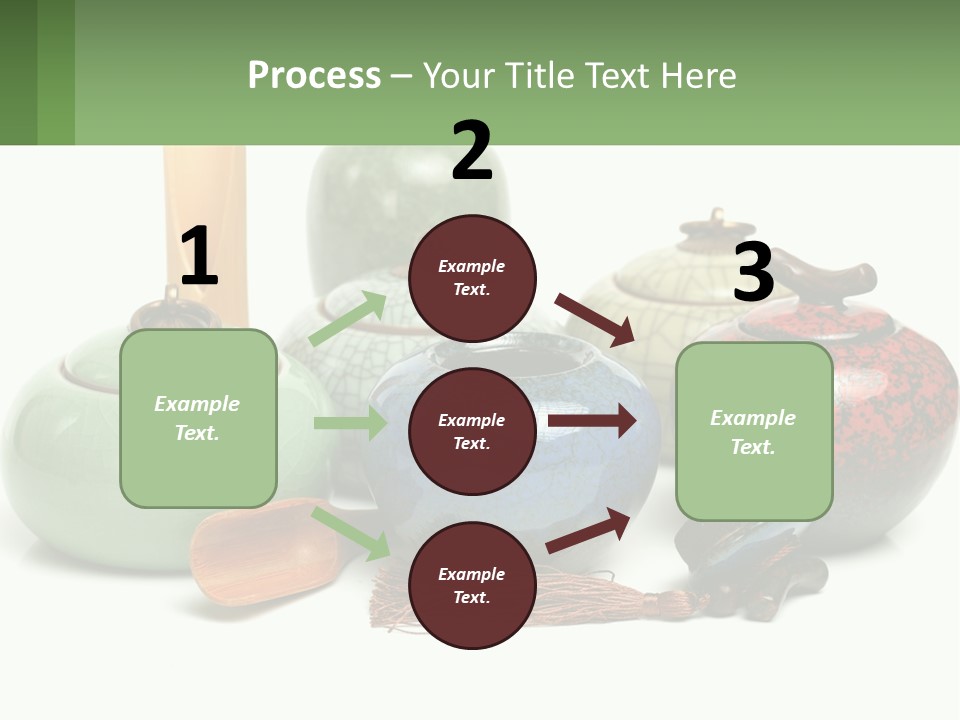 A Group Of Vases Sitting Next To Each Other PowerPoint Template