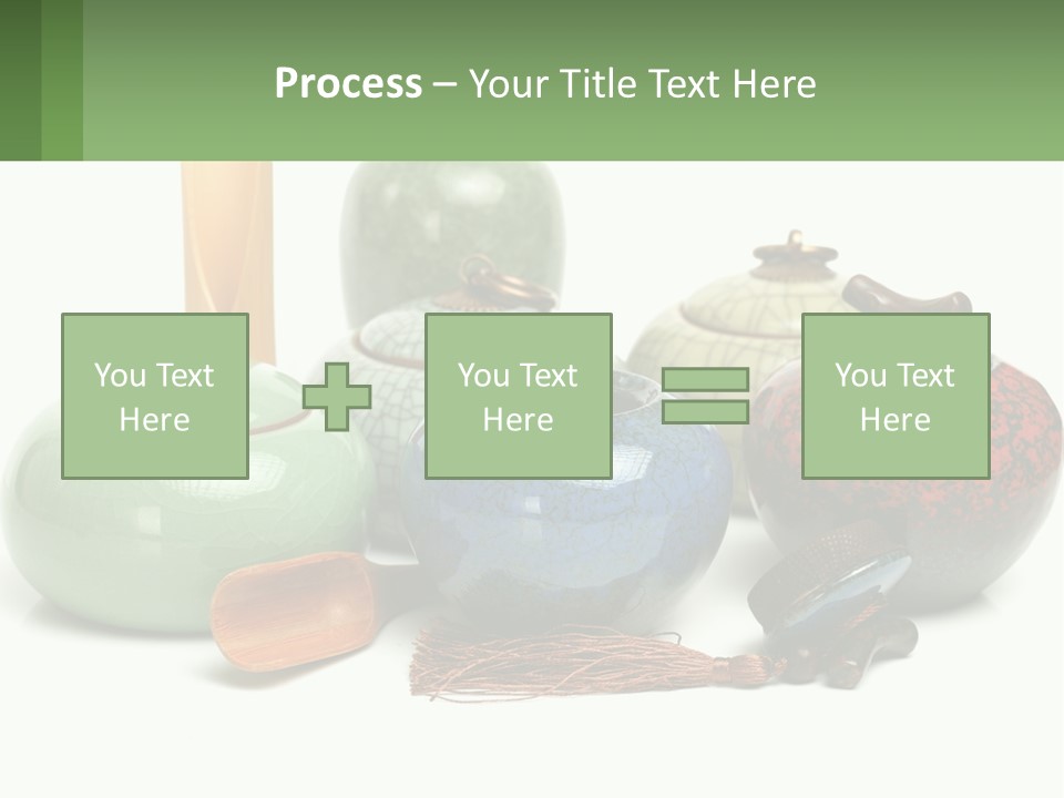 A Group Of Vases Sitting Next To Each Other PowerPoint Template