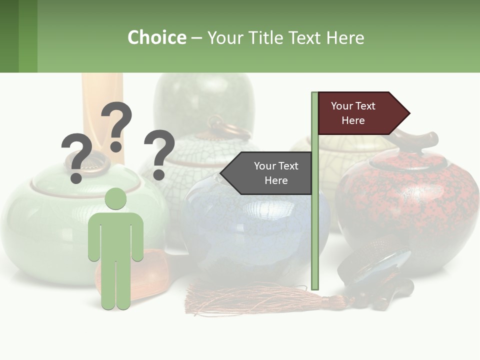 A Group Of Vases Sitting Next To Each Other PowerPoint Template