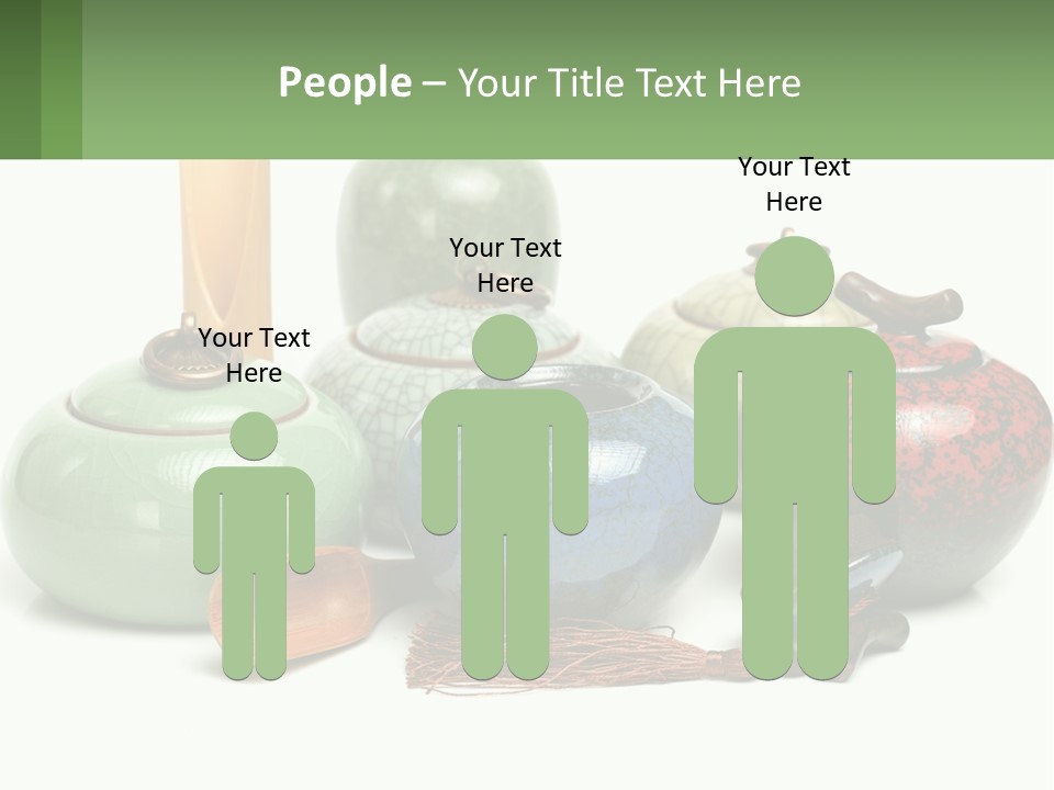 A Group Of Vases Sitting Next To Each Other PowerPoint Template