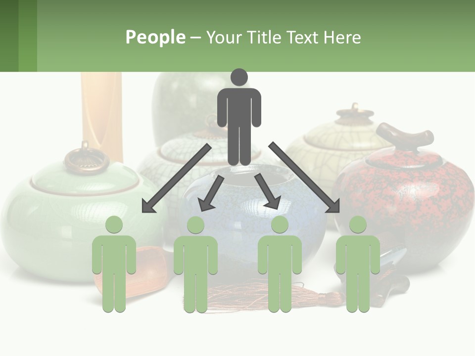 A Group Of Vases Sitting Next To Each Other PowerPoint Template