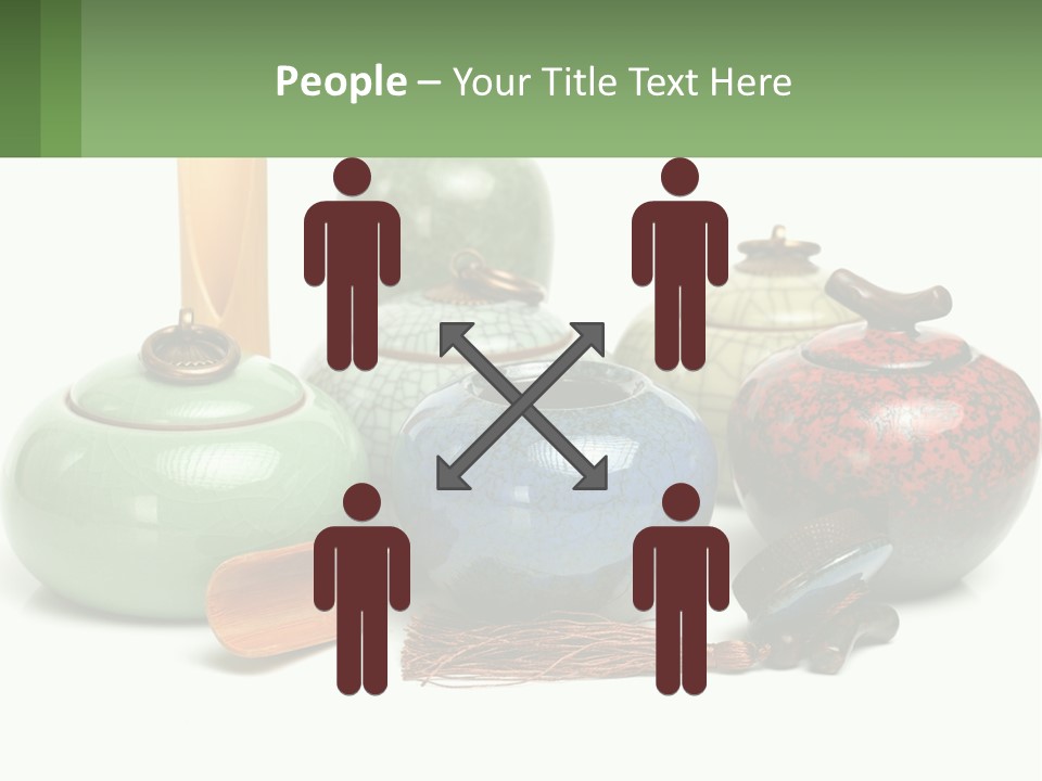 A Group Of Vases Sitting Next To Each Other PowerPoint Template