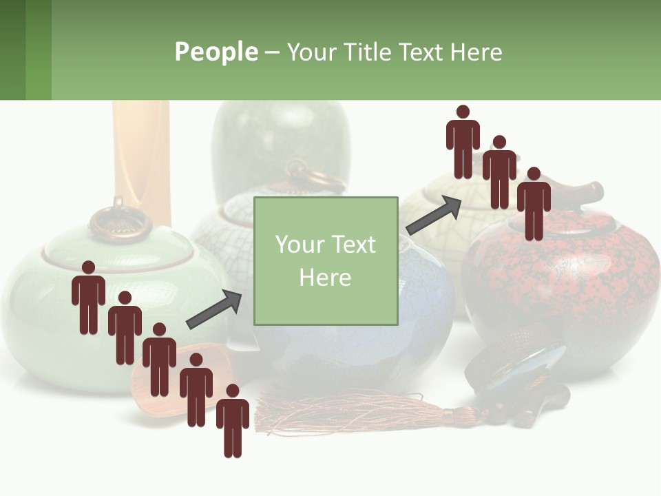 A Group Of Vases Sitting Next To Each Other PowerPoint Template