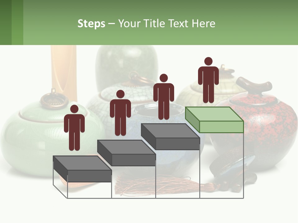 A Group Of Vases Sitting Next To Each Other PowerPoint Template