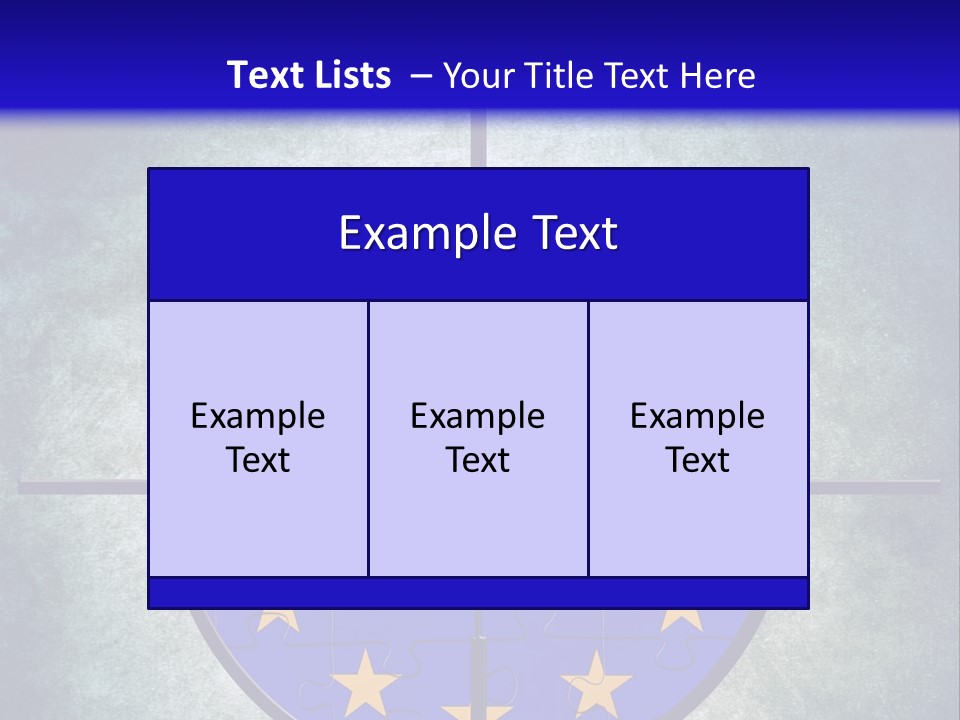 A Blue And Yellow Puzzle Piece With Stars On It PowerPoint Template
