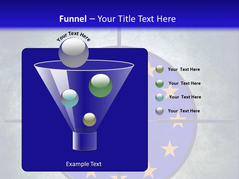 A Blue And Yellow Puzzle Piece With Stars On It PowerPoint Template