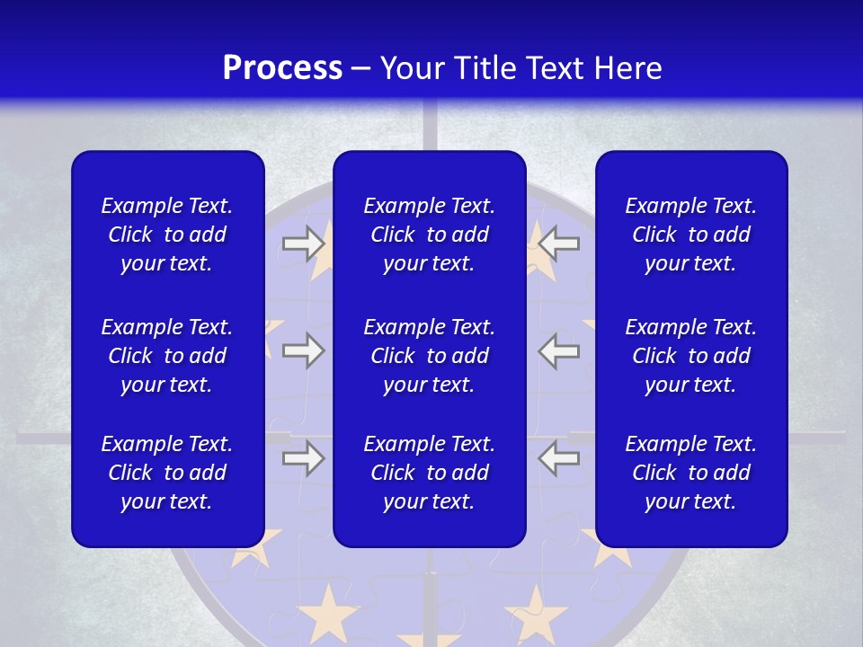 A Blue And Yellow Puzzle Piece With Stars On It PowerPoint Template