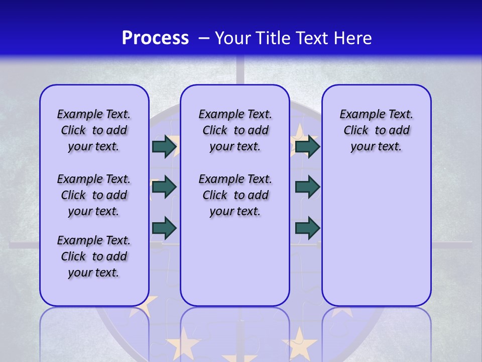 A Blue And Yellow Puzzle Piece With Stars On It PowerPoint Template