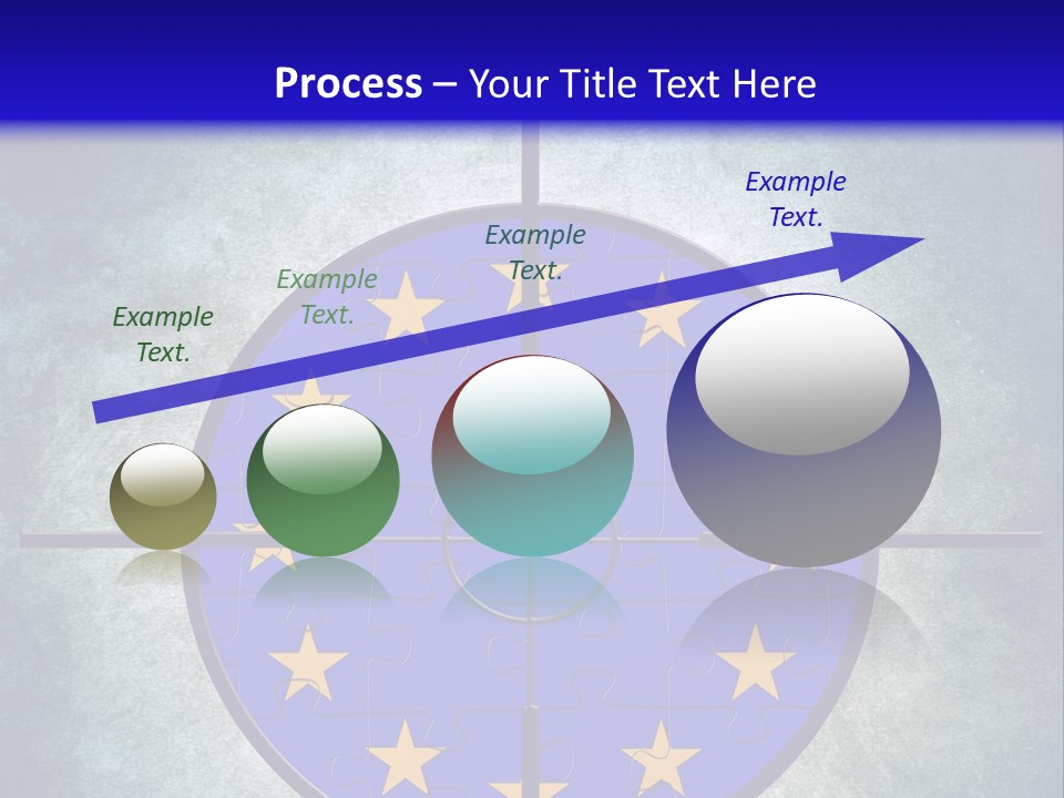 A Blue And Yellow Puzzle Piece With Stars On It PowerPoint Template