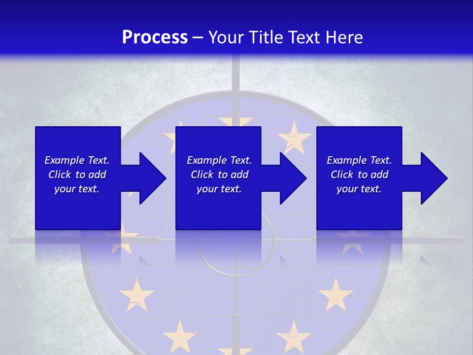 A Blue And Yellow Puzzle Piece With Stars On It PowerPoint Template