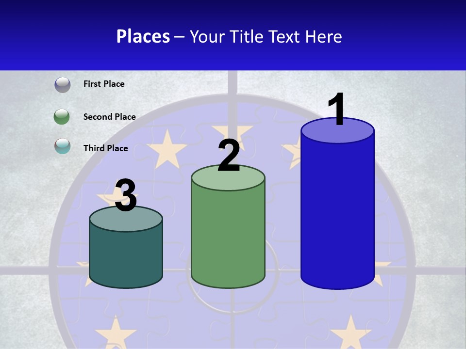 A Piece Of Puzzle With The European Flag On It PowerPoint Template