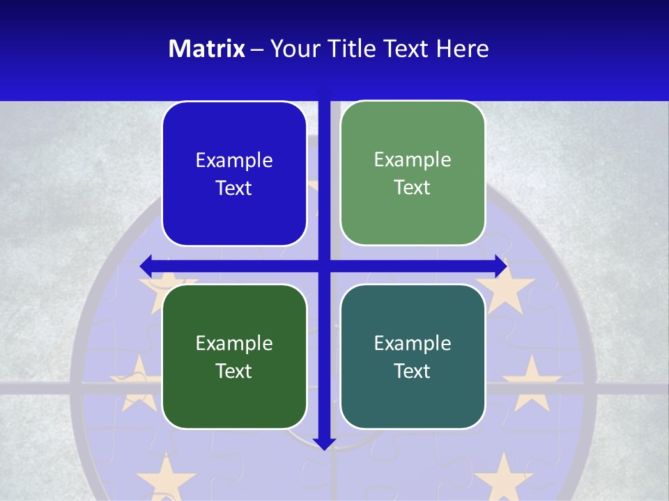 A Piece Of Puzzle With The European Flag On It PowerPoint Template
