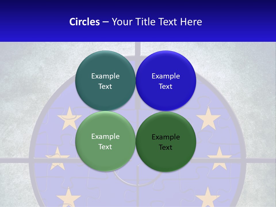 A Piece Of Puzzle With The European Flag On It PowerPoint Template