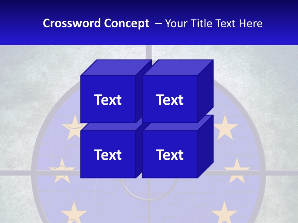 A Piece Of Puzzle With The European Flag On It PowerPoint Template