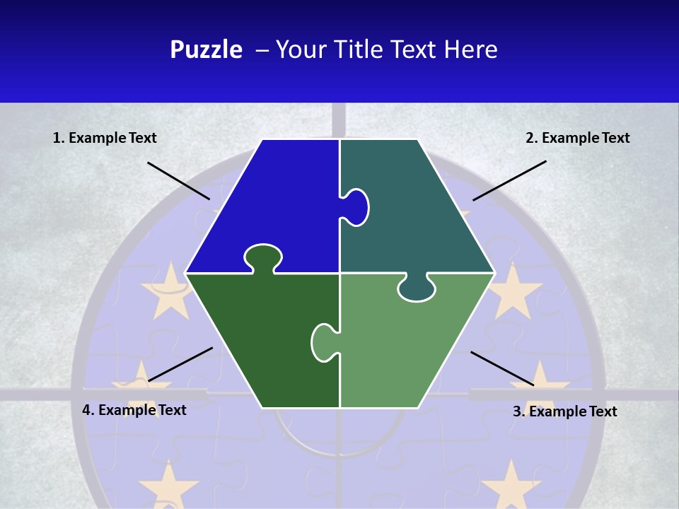 A Piece Of Puzzle With The European Flag On It PowerPoint Template