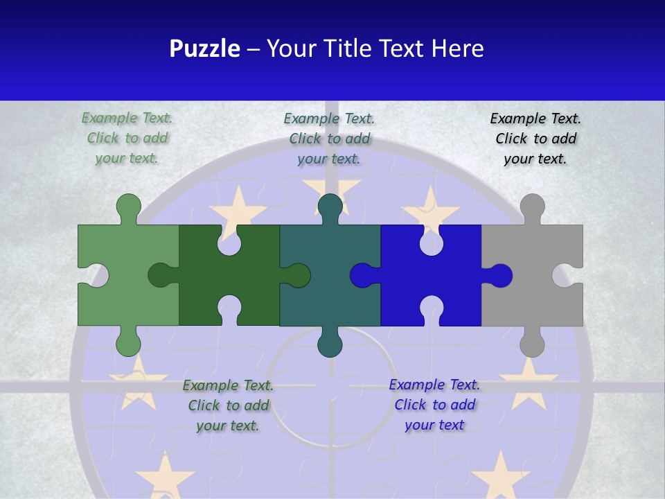 A Piece Of Puzzle With The European Flag On It PowerPoint Template