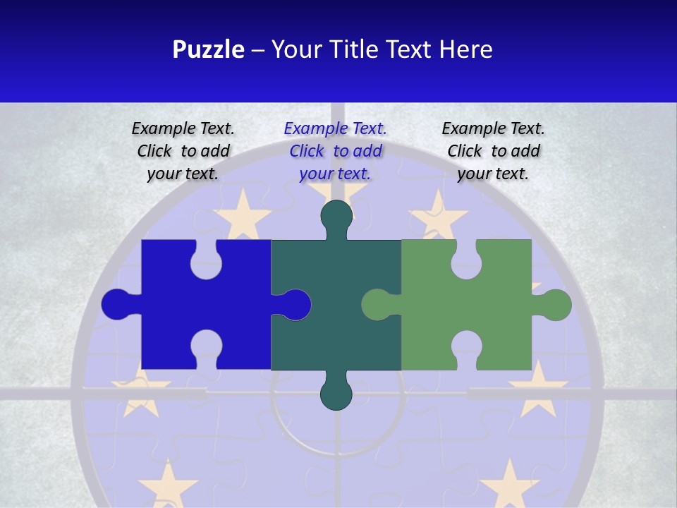 A Piece Of Puzzle With The European Flag On It PowerPoint Template