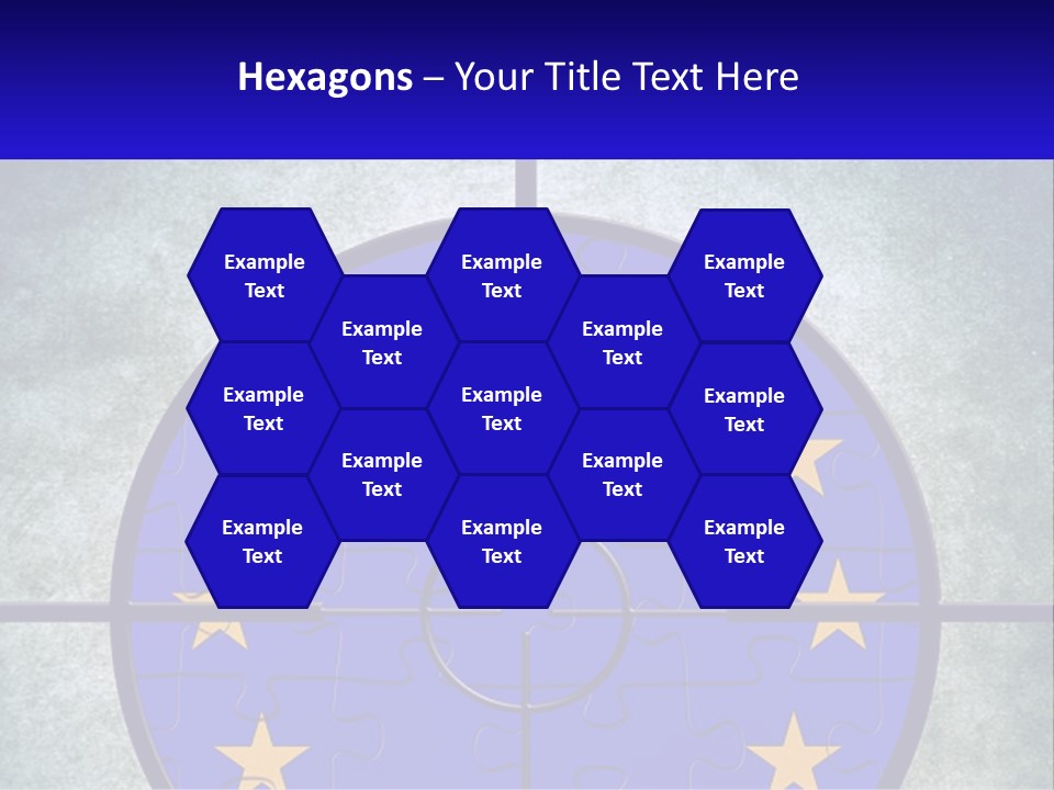 A Piece Of Puzzle With The European Flag On It PowerPoint Template