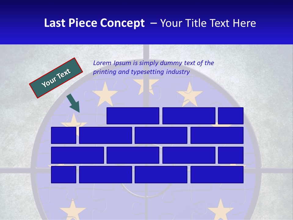 A Piece Of Puzzle With The European Flag On It PowerPoint Template