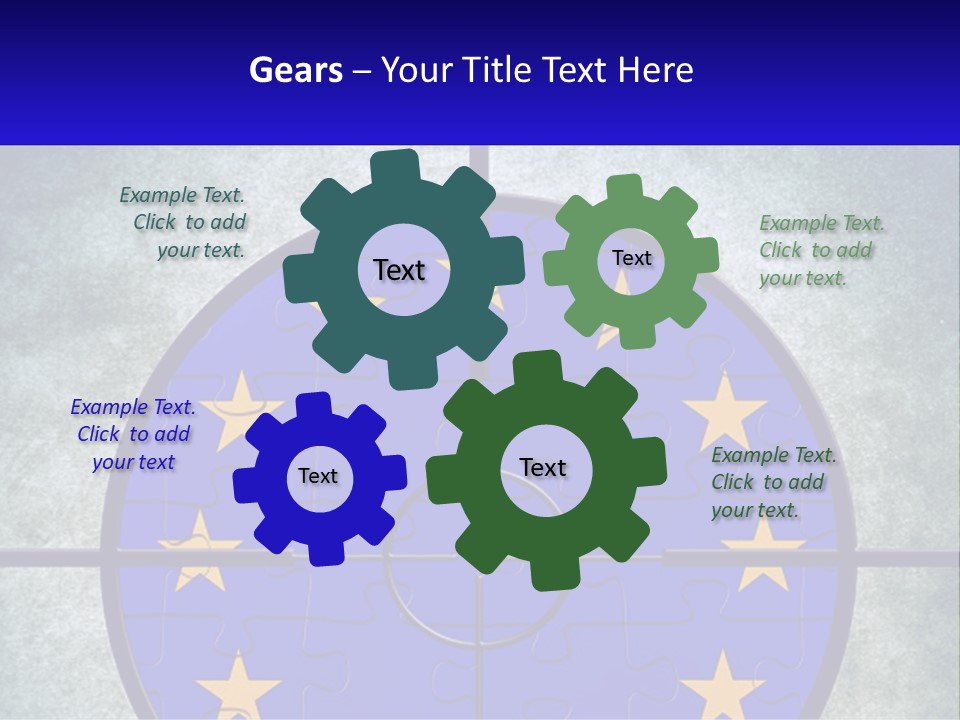 A Piece Of Puzzle With The European Flag On It PowerPoint Template