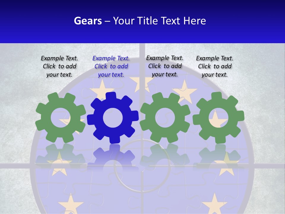 A Piece Of Puzzle With The European Flag On It PowerPoint Template