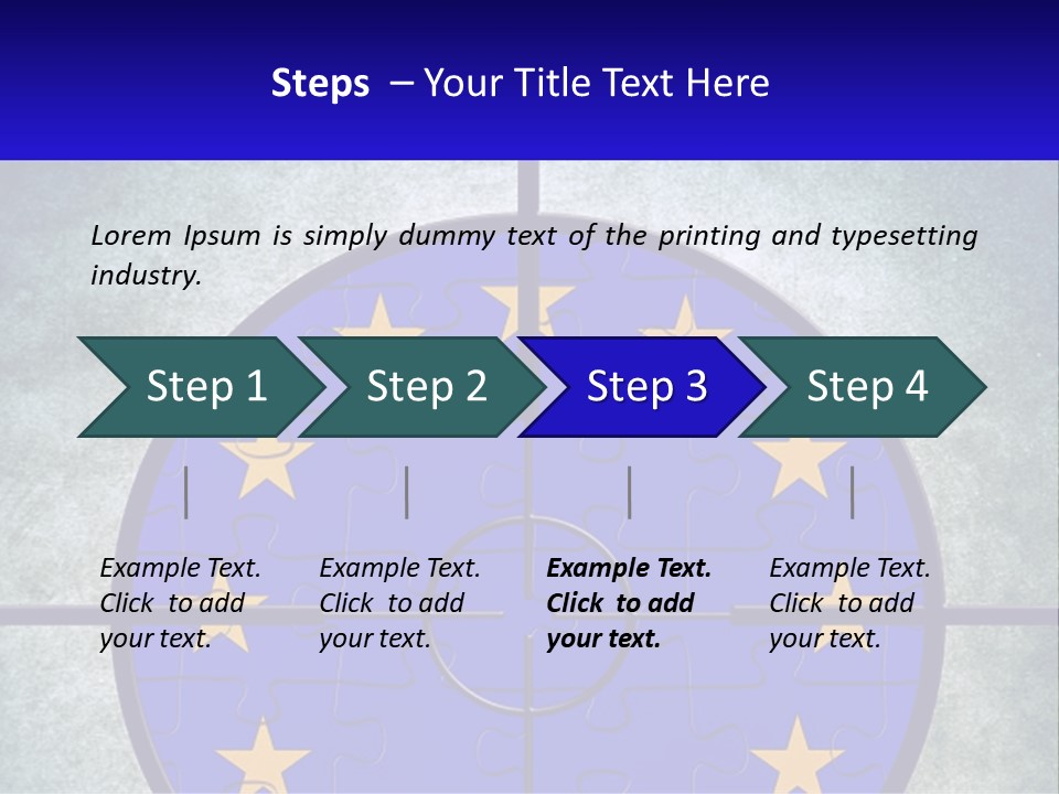 A Piece Of Puzzle With The European Flag On It PowerPoint Template