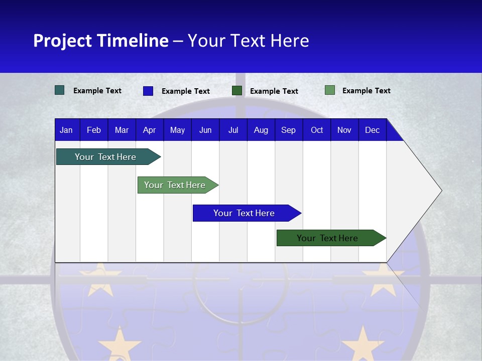 A Piece Of Puzzle With The European Flag On It PowerPoint Template