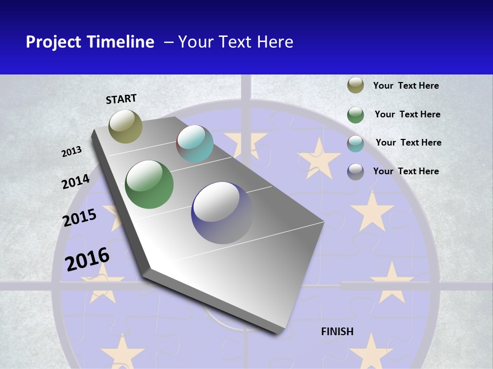 A Piece Of Puzzle With The European Flag On It PowerPoint Template