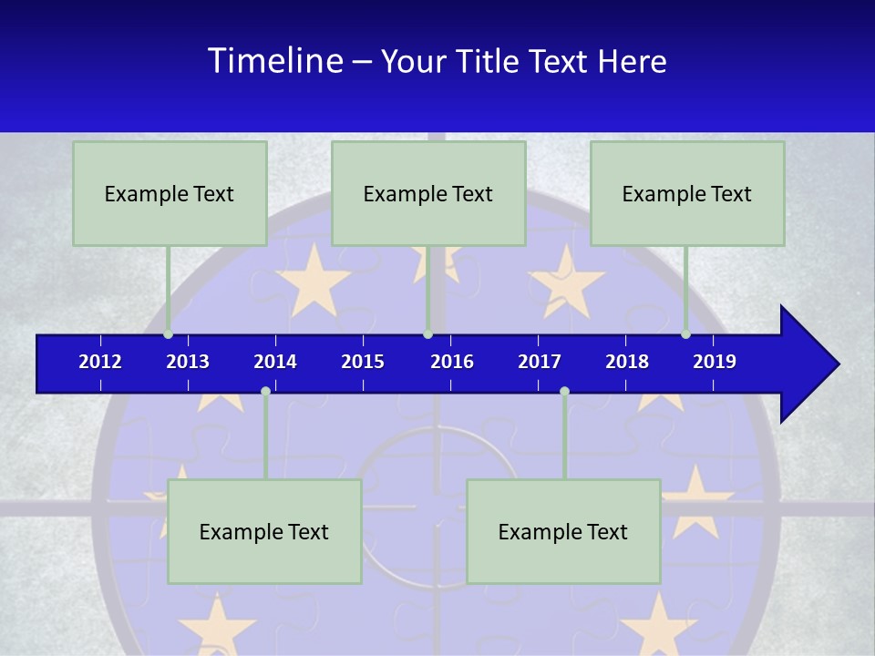 A Piece Of Puzzle With The European Flag On It PowerPoint Template
